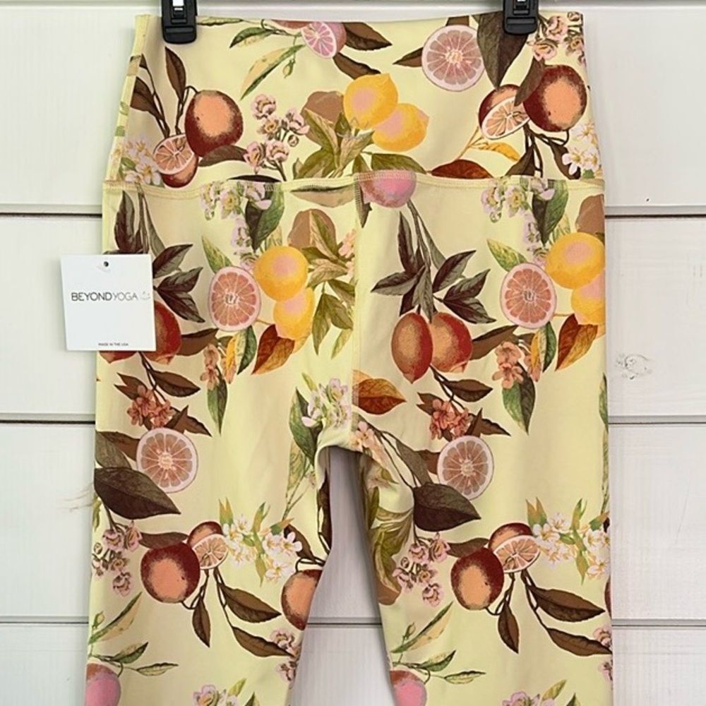 Beyond Yoga Olympus High Waist Leggings Limoncello Leafy Citrus NEW Size XL - Picture 8 of 12